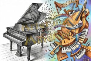 MindArt 005 Piano transforming into surreal abstract piano