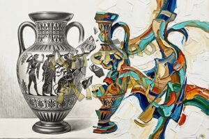 MindArt 008 Amphora transforming into abstract