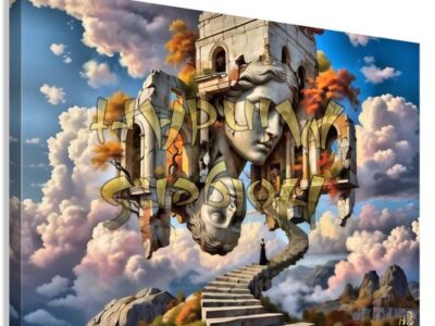 MindArt-1004-Stairways-to-impossible-upside-down-by-MindArt-by-Holger-S-Wall-Art